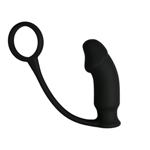 Cockring Met Anaal Dildo - Zwart