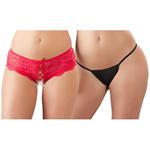 String En Slip Set - Rood/Zwart