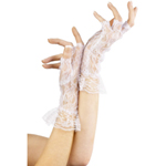 Vingerloze Kanten Handschoenen - Wit
