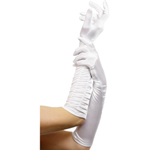 Lange glanzende handschoenen - Wit