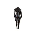 Plus Size Wetlook Catsuit Met Lange Rits