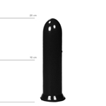 All Black Dildo 19.5 cm - Zwart