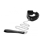 Kunstleren Halsband + Riem