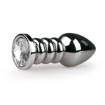 Zilverkleurige buttplug - Diamant