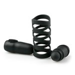 The Gladiator Sleeve Met Dubbele Stimulatie - Zwart