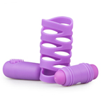 The Gladiator Sleeve Met Dubbele Stimulatie - Paars